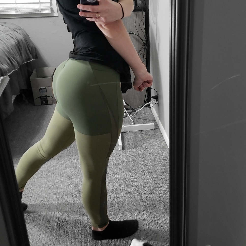 Nikki b gymshark khaki leggings